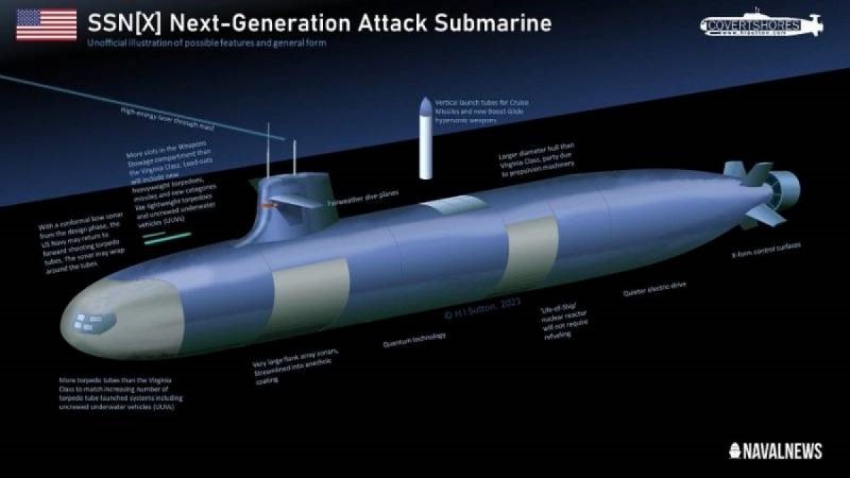 Mỹ bắt đầu phát triển tàu ngầm hạt nhân đa năng mới cho các thập niên tiếp theo