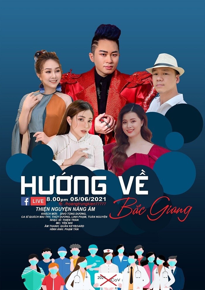 Tùng Dương góp CD bán, hát livestream kêu gọi ủng hộ Bắc Giang