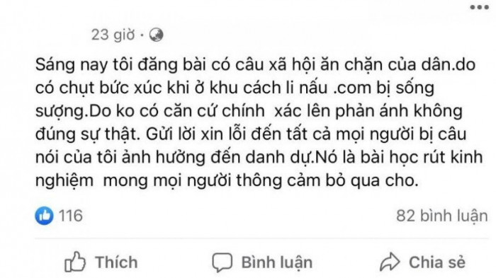 Bắc Giang: Bị phạt vì “nổ” cán bộ "ăn bớt" khẩu phần của người bị cách ly