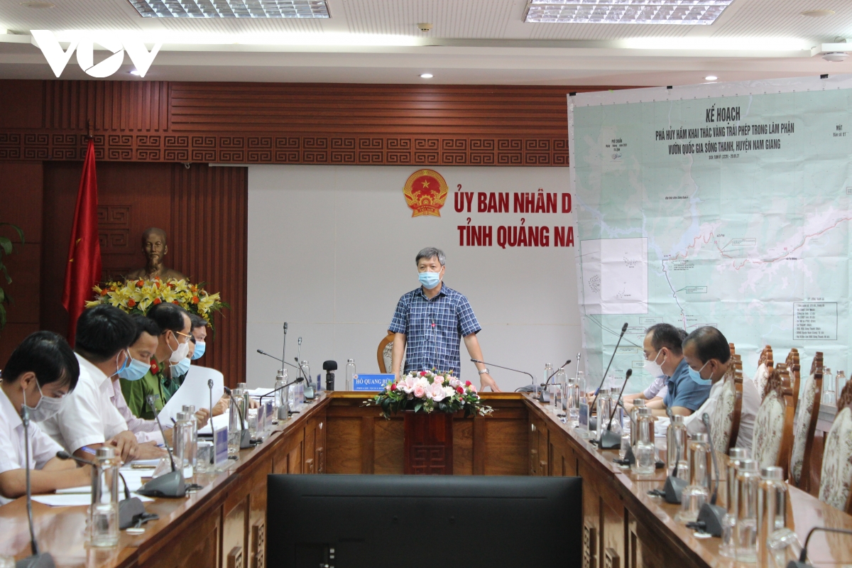 Quảng Nam chuẩn bị đánh sập các hầm vàng trong Vườn Quốc gia Sông Thanh