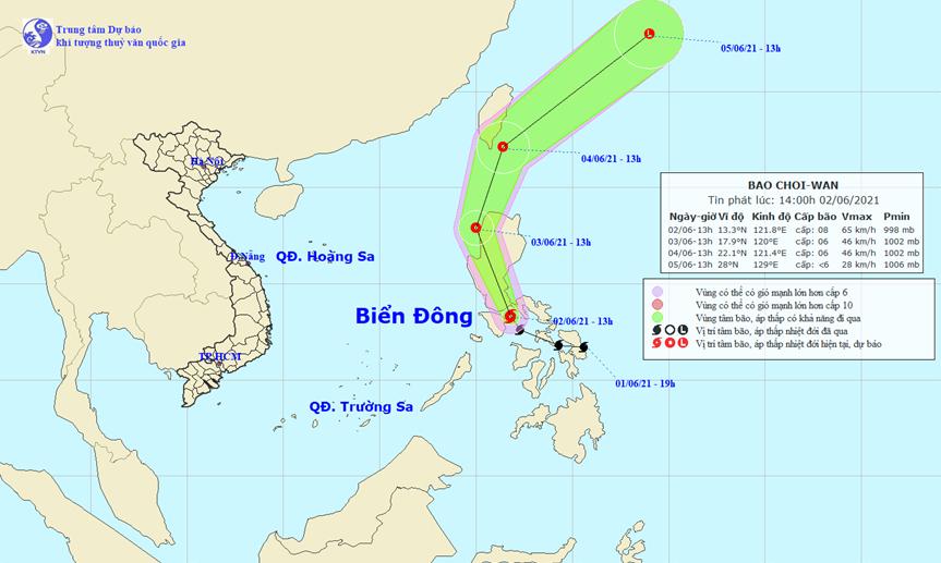 Xuất hiện bão gần Biển Đông