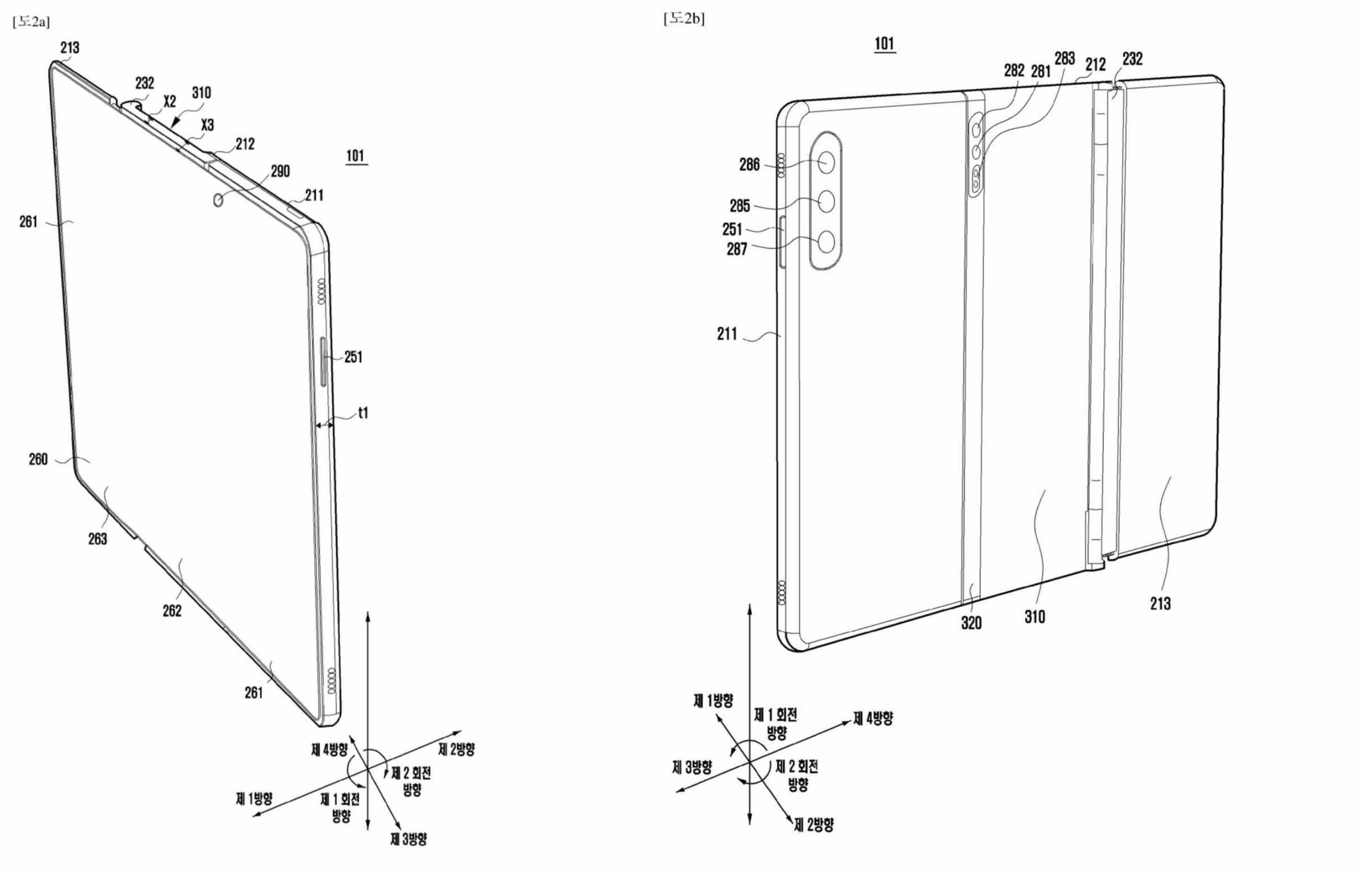 Samsung đăng ký smartphone gập làm ba