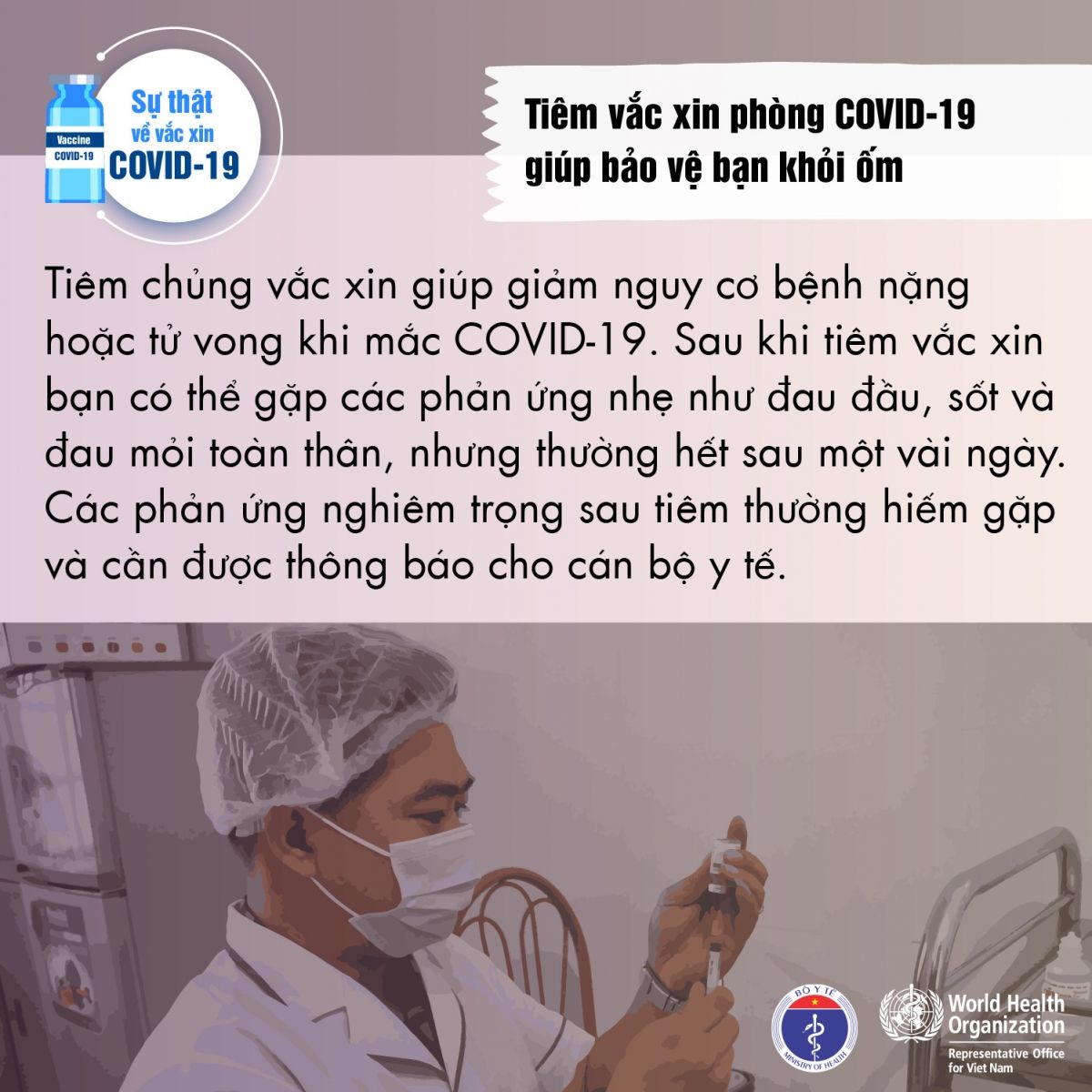 Tiêm vaccine phòng COVID-19 có giúp bảo vệ bạn khỏi ốm?