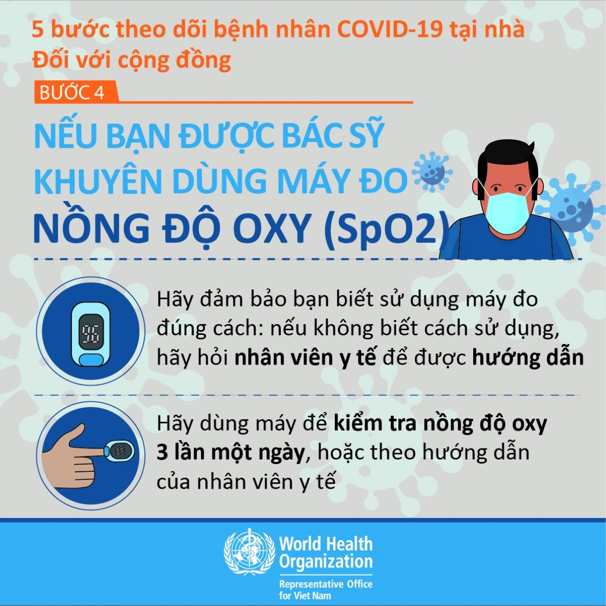 5 bước theo dõi bệnh nhân COVID-19 tại nhà đối với cộng đồng