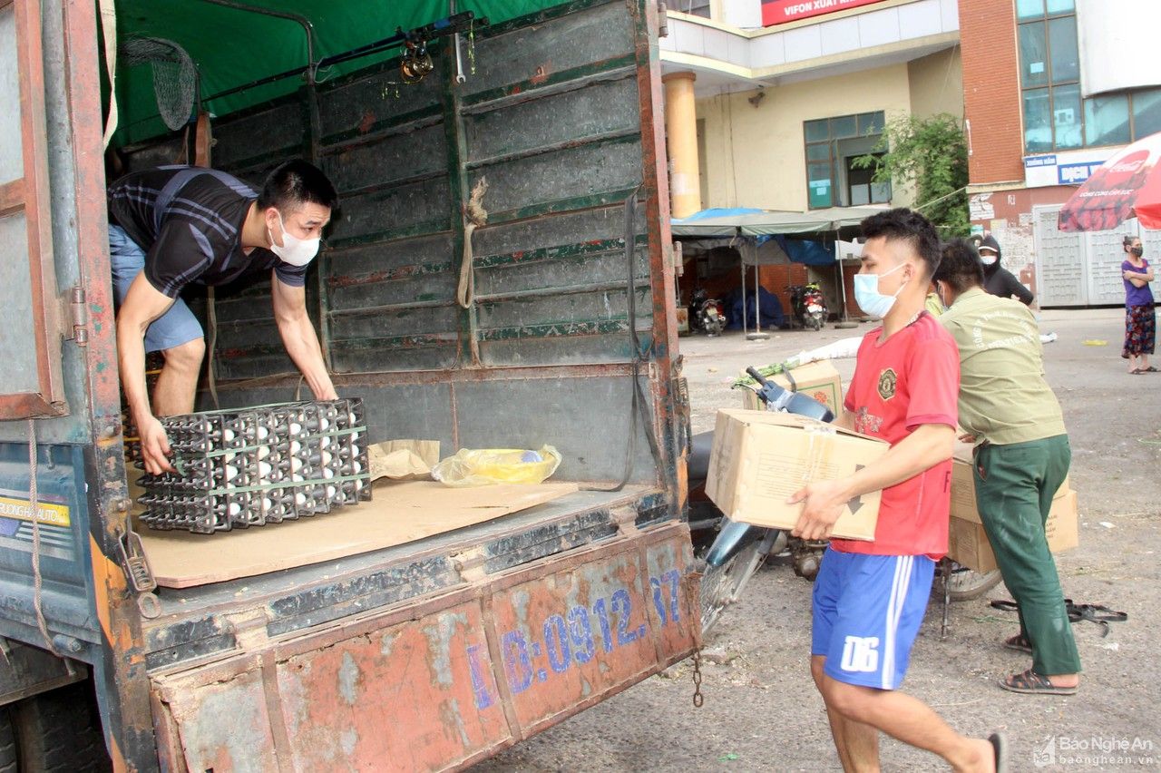 Tiểu thương chợ đầu mối Vinh gấp rút dọn hàng, nghỉ bán