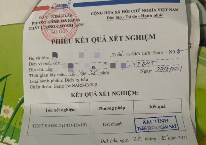 Đắk Lắk: Một phòng khám tổ chức test Covid-19 "chui" bị lập biên bản