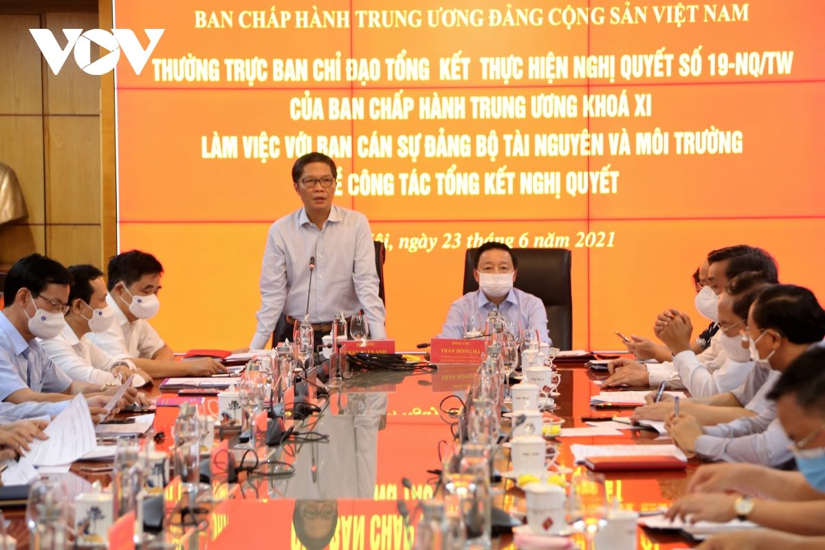 Bộ Tài nguyên và Môi trường cần vào cuộc quyết liệt hoàn thành các nội dung công việc