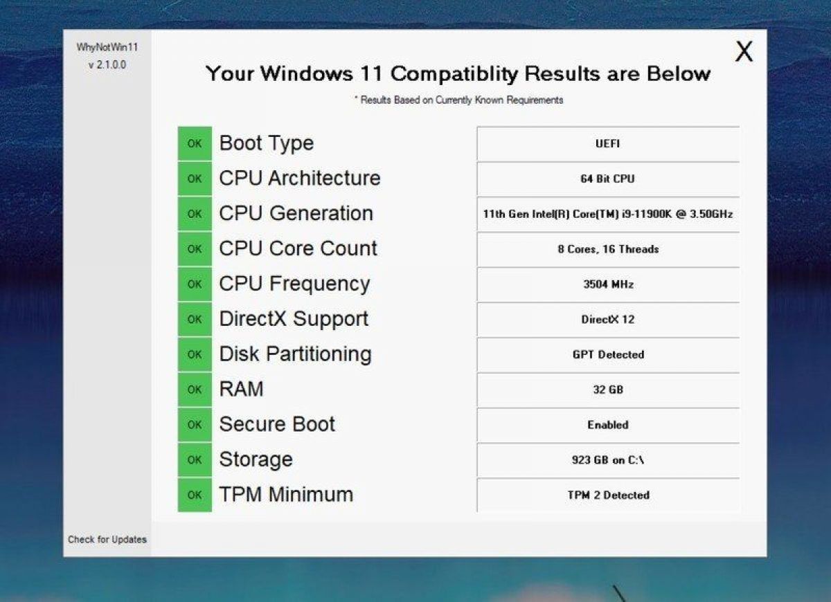 Công cụ giúp kiểm tra nhanh hệ thống có tương thích Windows 11 không