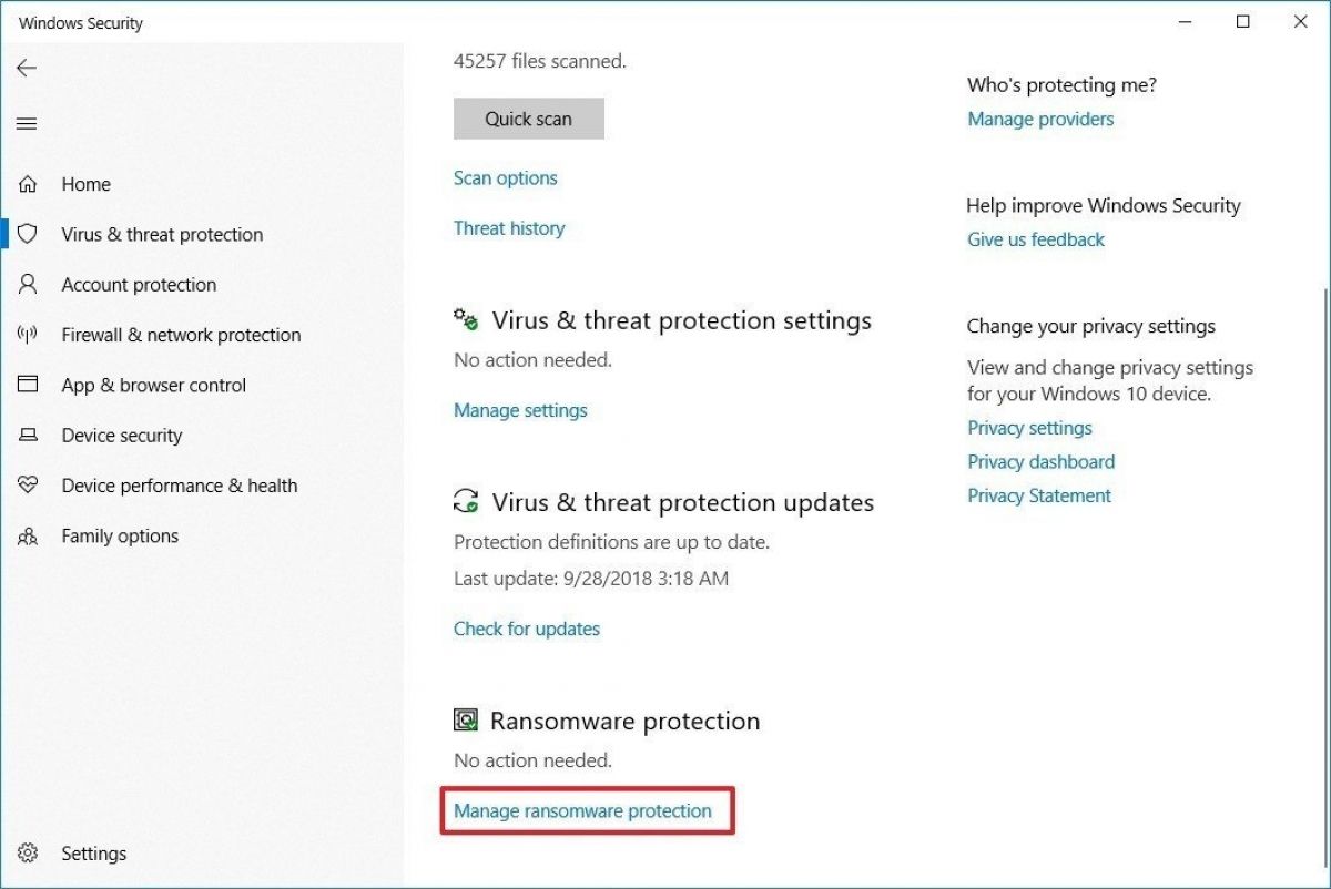 Windows 10 có tính năng bảo vệ ransomware ẩn