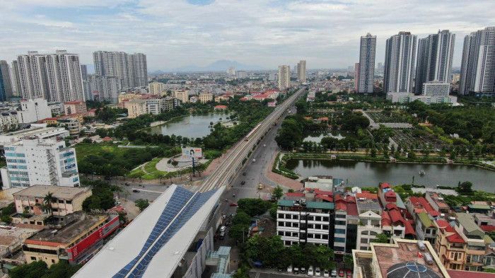 Ngắm đoàn tàu Nhổn - ga Hà Nội chạy thử 8,5km toàn tuyến trên cao