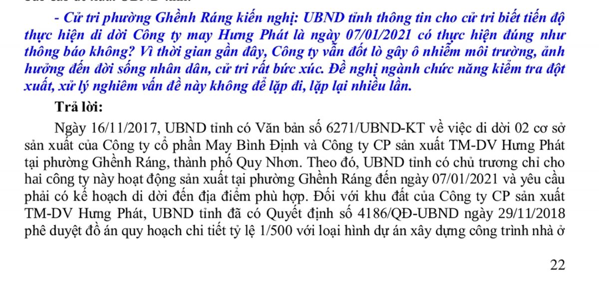 Cần di dời nhà máy từng gây ô nhiễm ra khỏi Quy Nhơn