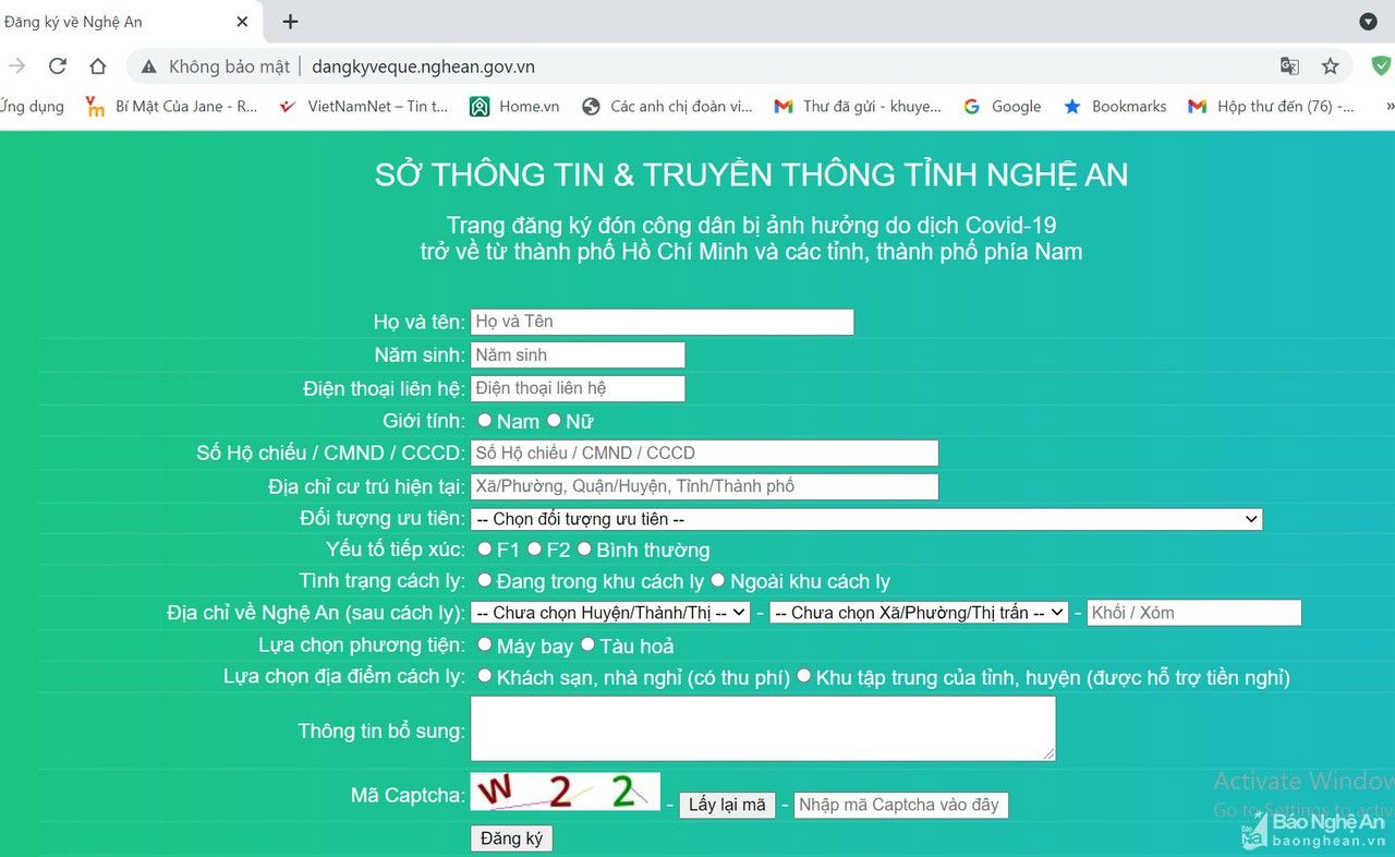 Nghệ An chính thức ra mắt website để người lao động phía Nam đăng ký về quê