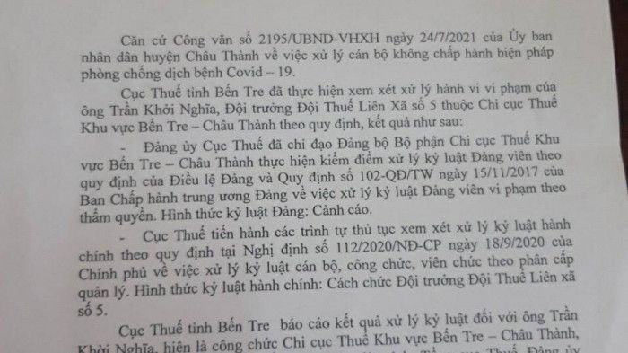 Cách chức Đội trưởng thuế “thông chốt” kiểm soát