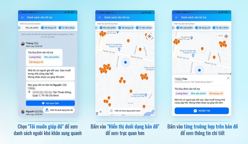 Tính năng mới Zalo Connect giúp người dân dễ dàng tìm kiếm sự giúp đỡ khẩn cấp từ cộng đồng