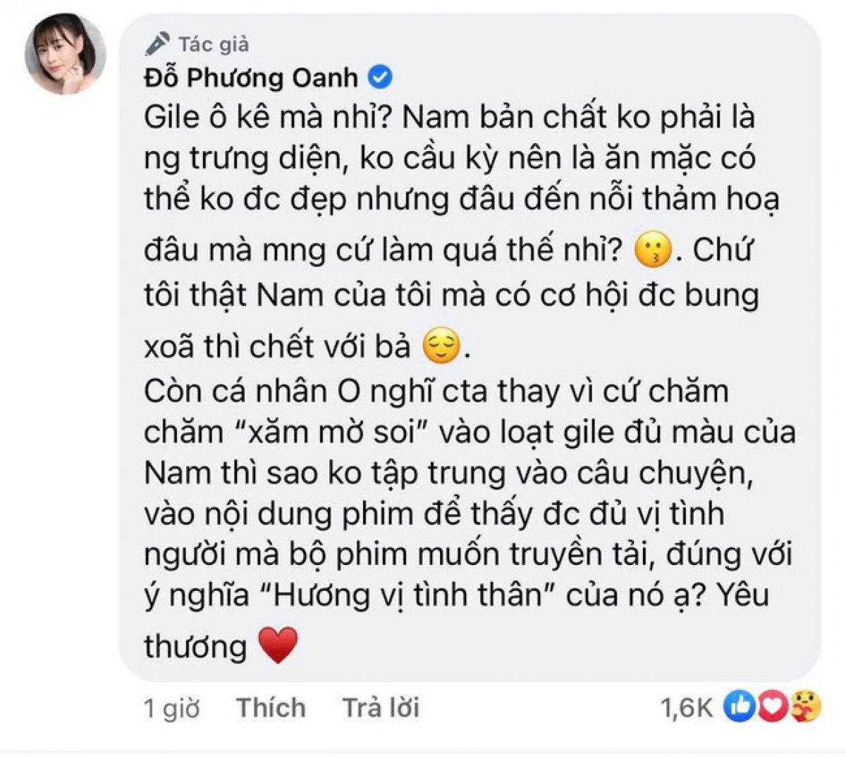 Phương Oanh phản ứng khi bị chê mặc xấu ở "Hương vị tình thân"