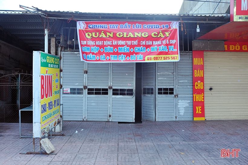 Quán cà phê, nhà hàng ở Hà Tĩnh tạm thời đóng cửa phòng dịch COVID-19