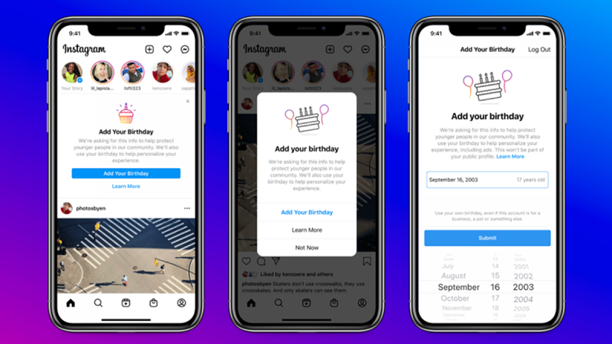 Người dùng Instagram sẽ bị bắt buộc khai báo thông tin ngày sinh