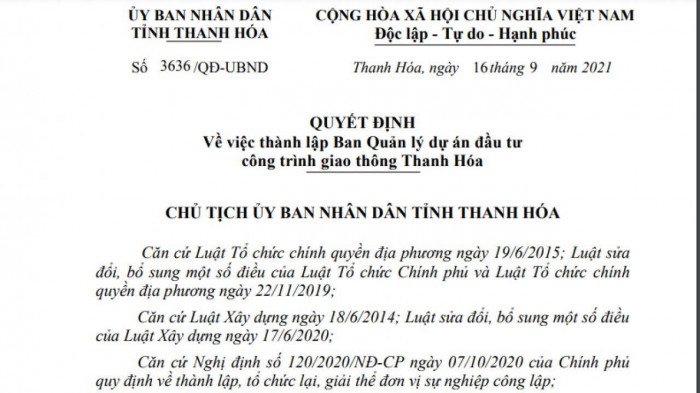 Thanh Hóa nhập 2 Ban QLDA giao thông, giảm 40 cán bộ, nhân viên