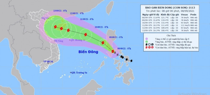 Bão Côn Sơn vào Biển Đông sẽ chịu tác động của một siêu bão khác