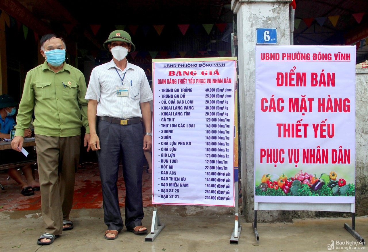 TP. Vinh: Các phường, xã đồng loạt mở điểm bán thực phẩm cho người dân