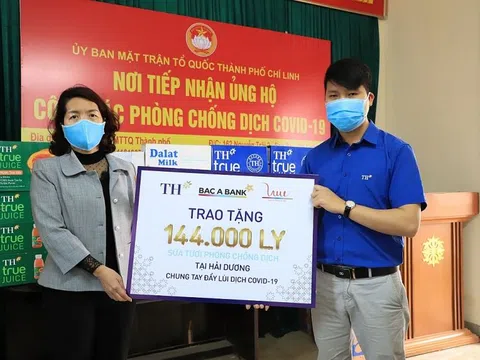 Tập đoàn TH tặng hơn 200.000 ly sữa tươi và đồ uống, chung tay đẩy lùi Covid-19 tại Hải Dương, Quảng Ninh