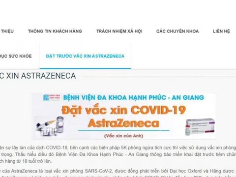 Diễn biến mới vụ BV ở An Giang nhận tiêm vaccine Covid-19 thu phí 1,5 triệu