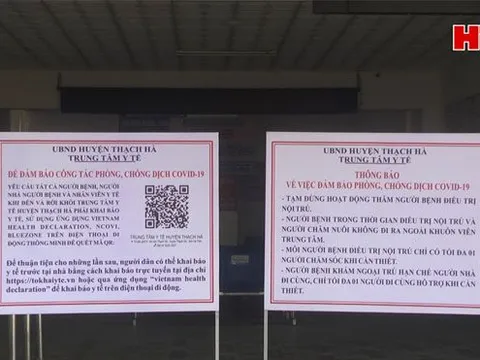 Hà Tĩnh: Tạm ngừng hoạt động thăm khám bệnh tại Bệnh viện Thạch Hà