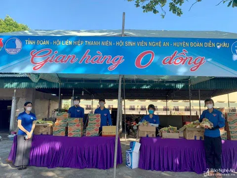 "Gian hàng 0 đồng" chia sẻ khó khăn trong vùng dịch ở Diễn Châu