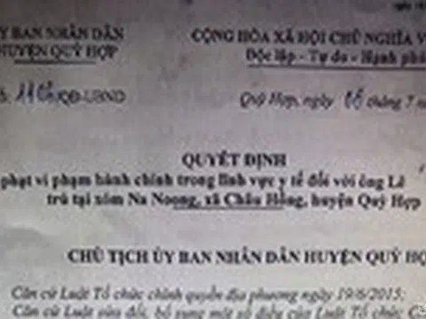 Nghệ An: Từ phát hiện của nhân dân, 5 người bị phạt 50 triệu đồng vì trốn khai báo y tế