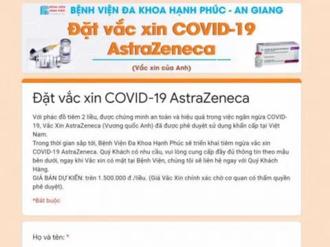 Một BV tư ở An Giang nhận tiêm dịch vụ vaccine Covid-19: Bộ Y tế nói gì?