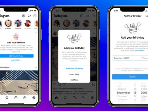 Người dùng Instagram sẽ bị bắt buộc khai báo thông tin ngày sinh
