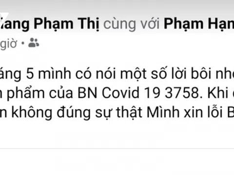 Phải xin lỗi công khai vì xúc phạm danh dự bệnh nhân Covid-19 trên mạng xã hội