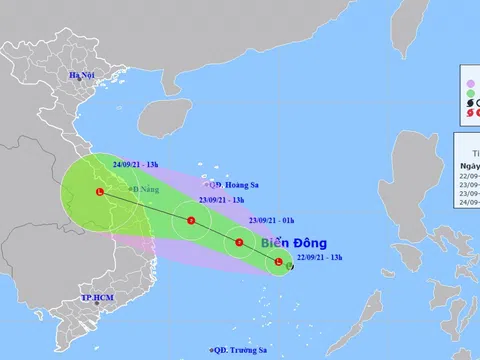 Chiều và tối nay, vùng áp thấp trên biển Đông sẽ mạnh lên thành ATNĐ