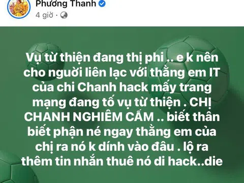 Phương Thanh bất ngờ tố “ai đó” thuê hacker để “ém” lùm xùm từ thiện đang bị bàn tán trên các trang mạng