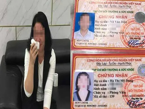 Tạm giữ nhóm “phóng viên” vòi tiền doanh nghiệp