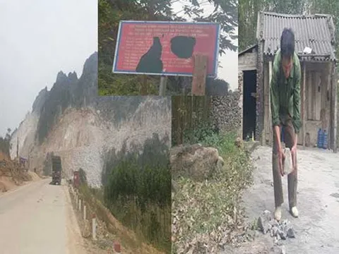 Nghệ An: Đá từ mỏ của Công ty CP Xi măng Tân Thắng văng vào vườn nhà, người dân khiếp đảm