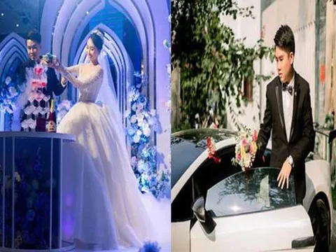 Chú rể rước dâu bằng siêu xe 19 tỷ đồng tại Nghệ An, bất ngờ với danh tính tân nương xinh đẹp
