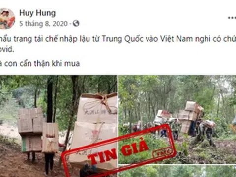 Bác thông tin khẩu trang Trung Quốc chứa Covid-19 tuồn vào Việt Nam