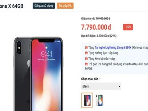 iPhone X giá chỉ còn 7,7 triệu đồng
