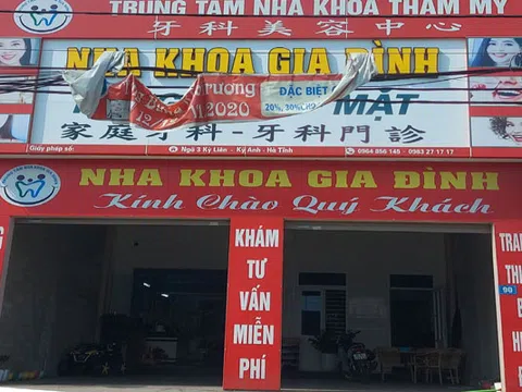 Hà Tĩnh: Nhiều phòng khám nha khoa không phép ngang nhiên hoạt động