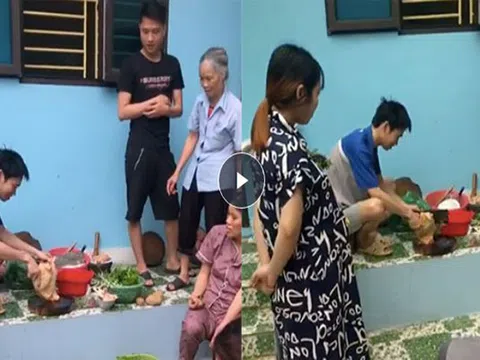 Ra mắt nhà bạn gái, thanh niên "toát mồ hôi hột" ngồi chặt gà trước sự giám sát của hàng chục người trong dòng họ