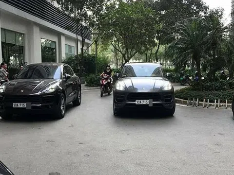 Hai xe sang Porsche Macan cùng biển tình cờ gặp nhau ở sảnh chung cư: "Trái đất tròn"