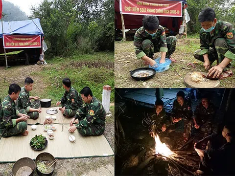 Ăn rau rừng bám chốt kiểm soát Covid-19 nơi biên giới Việt - Lào