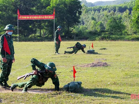 Tân binh Bộ đội Biên phòng Hà Tĩnh tự tin trên thao trường