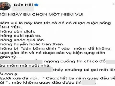 NSƯT Đức Hải nói gì về status văng tục trên mạng xã hội?