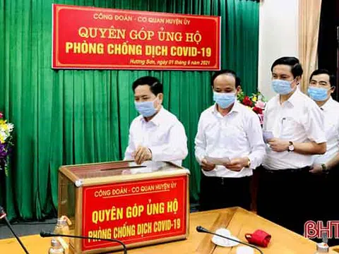 Đồng lòng, chung sức ủng hộ nguồn lực cho công tác phòng, chống dịch Covid-19 ở Hà Tĩnh