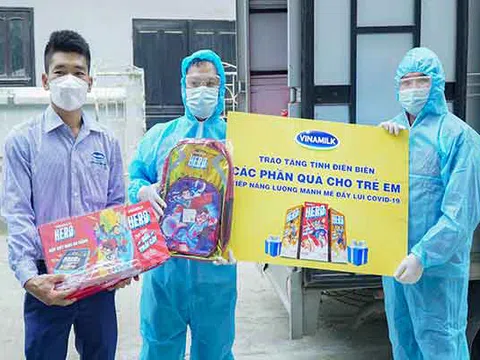 Vinamilk và quỹ sữa vươn cao Việt Nam kịp thời đến với trẻ em Điện Biên trong mùa dịch