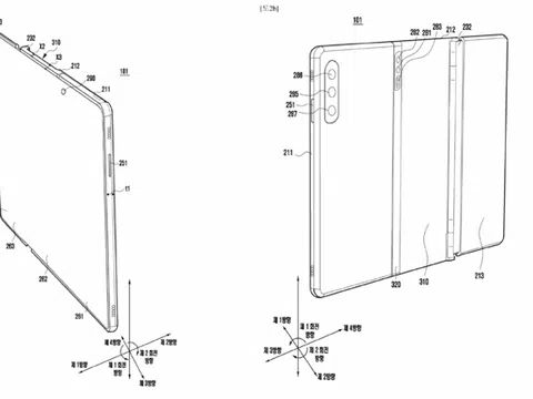 Samsung đăng ký smartphone gập làm ba