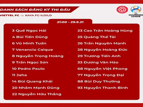 Quế Ngọc Hải và Trọng Hoàng trở lại, Viettel thiếu ngoại binh khi đấu Kaya FC