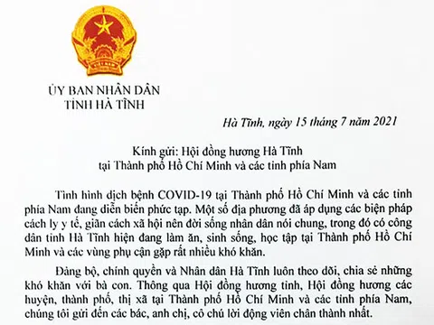 Hà Tĩnh sẵn sàng đón công dân tại TP Hồ Chí Minh và các tỉnh phía Nam trở về theo nguyện vọng